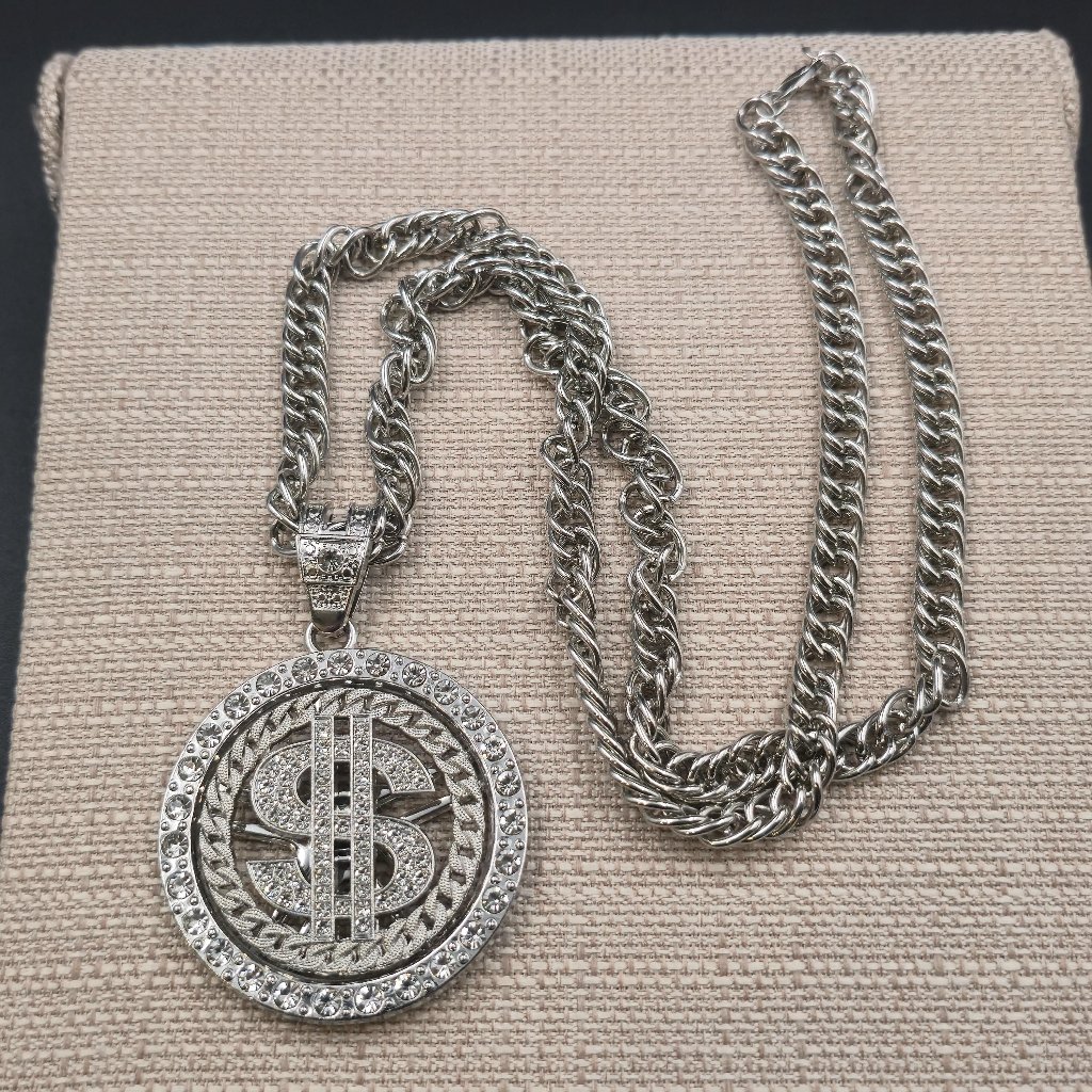 32 Inch Spinning Money Sign Bling Hip Hop Necklace B1029